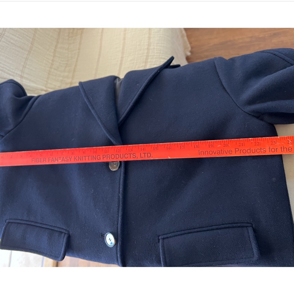 ZARA Oversized Wool Blend Single Breasted Coat in Navy Blue- NWT! - XS/S - Picture 2 of 10